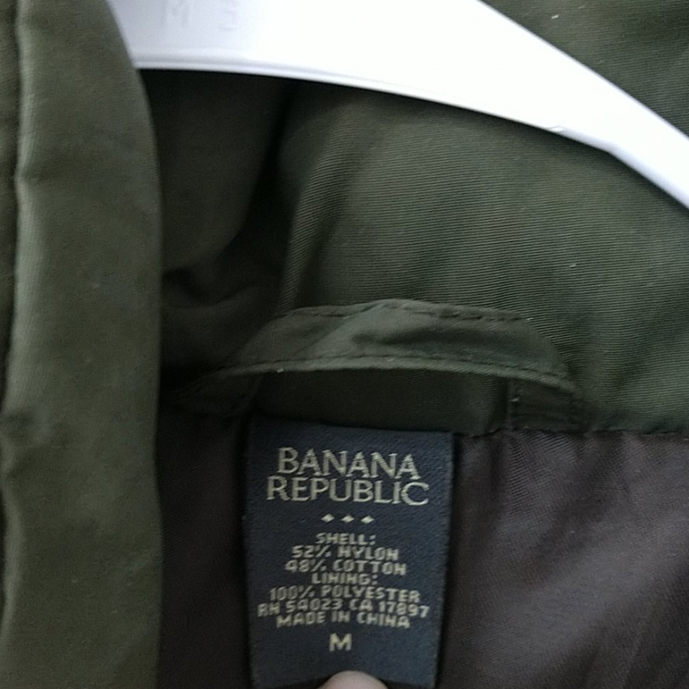 Vintage BR Olive Vest w Rain Hood - Picture 3 of 5